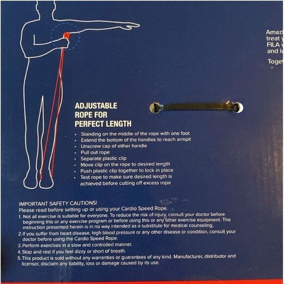 Fila Cardio Speed Rope 9ft Jump Rope Total Body Workout NWT - Picture 5 of 6